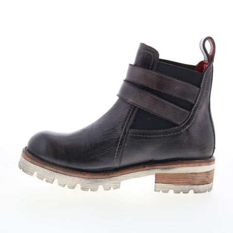 Bed Stu Ginger F393019 Womens Black Leather Hook & Loop Casual Dress Boots
