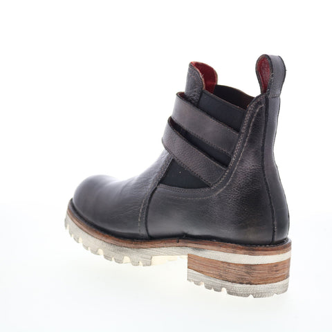 Bed Stu Ginger F393019 Womens Black Leather Hook & Loop Casual Dress Boots