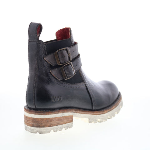 Bed Stu Ginger F393019 Womens Black Leather Hook & Loop Casual Dress Boots