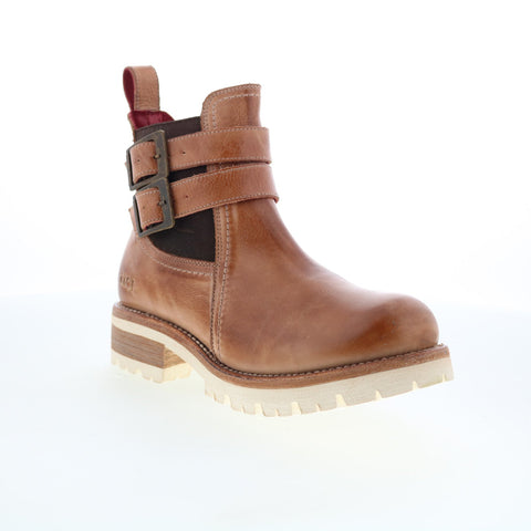 Bed Stu Ginger F393019 Womens Brown Leather Hook & Loop Casual Dress Boots