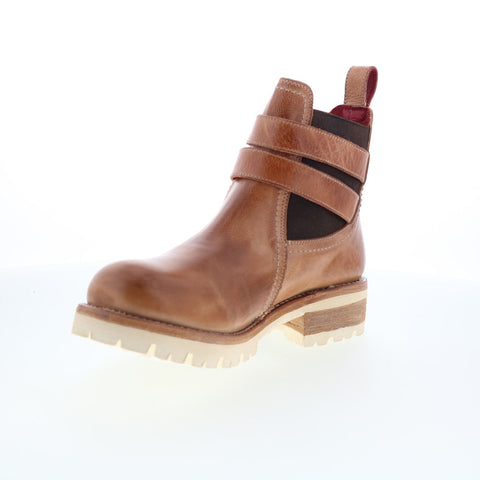 Bed Stu Ginger F393019 Womens Brown Leather Hook & Loop Casual Dress Boots
