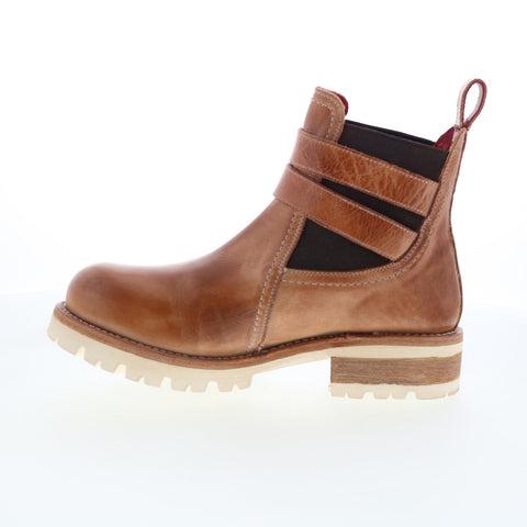 Bed Stu Ginger F393019 Womens Brown Leather Hook & Loop Casual Dress Boots