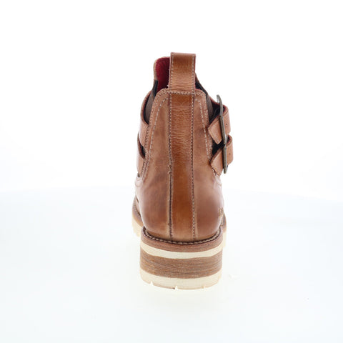 Bed Stu Ginger F393019 Womens Brown Leather Hook & Loop Casual Dress Boots