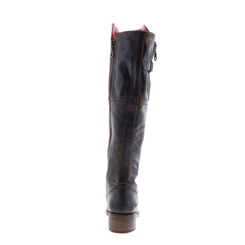 Bed Stu Kathleen F393027 Womens Black Leather Zipper Knee High Boots