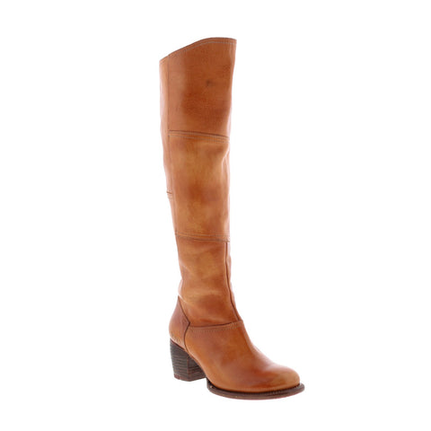 Bed Stu Kennice F393037 Womens Brown Leather Zipper Knee High Boots