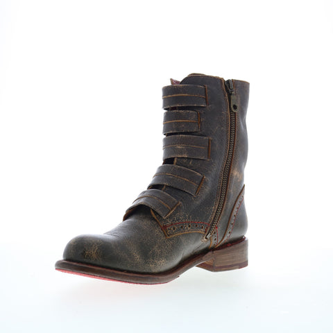 Bed Stu Catty F393039 Womens Brown Leather Zipper Casual Dress Boots