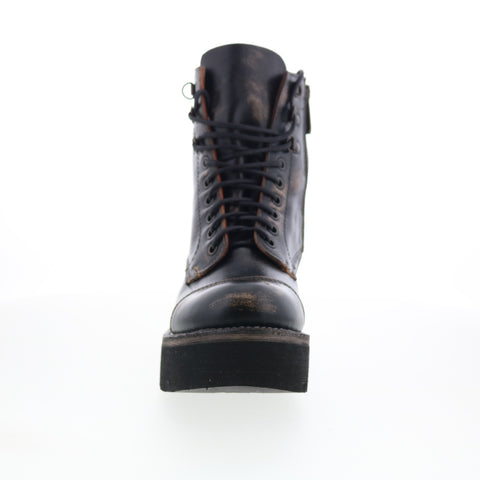 Bed Stu Prudence HI F393042 Womens Black Leather Lace Up Casual Dress Boots