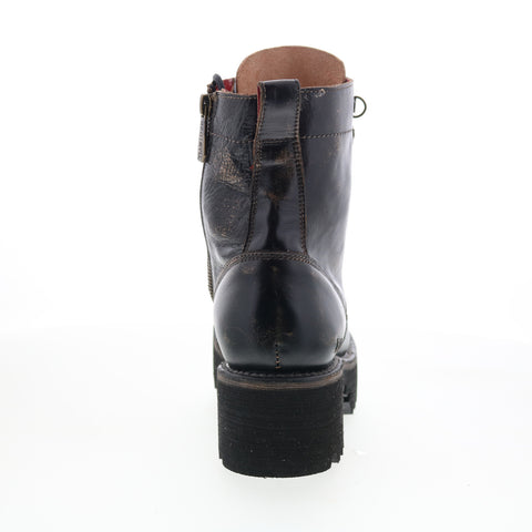 Bed Stu Prudence HI F393042 Womens Black Leather Lace Up Casual Dress Boots