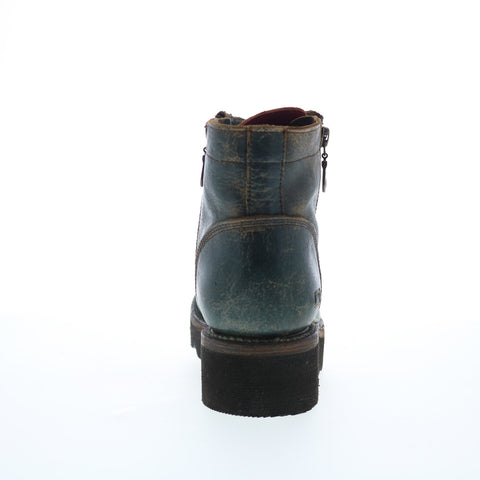 Bed Stu Bonnie III F393057 Womens Green Leather Ankle & Booties Boots