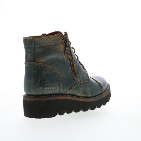 Bed Stu Bonnie III F393057 Womens Green Leather Ankle & Booties Boots