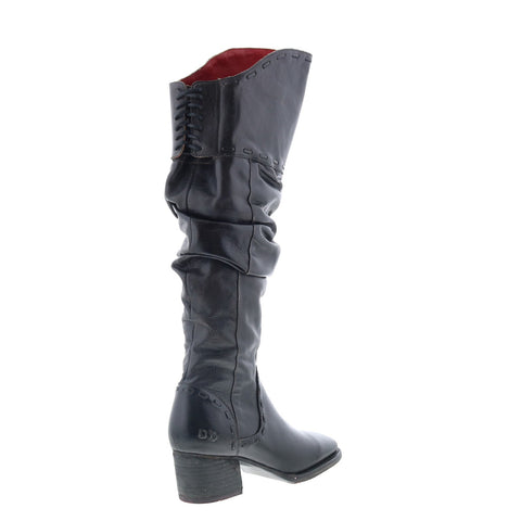 Bed Stu Leilani F393092 Womens Black Leather Zipper Knee High Boots