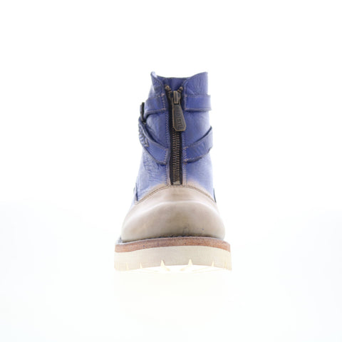 Bed Stu Dessa F393096 Womens Blue Leather Zipper Casual Dress Boots