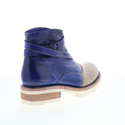 Bed Stu Dessa F393096 Womens Blue Leather Zipper Casual Dress Boots
