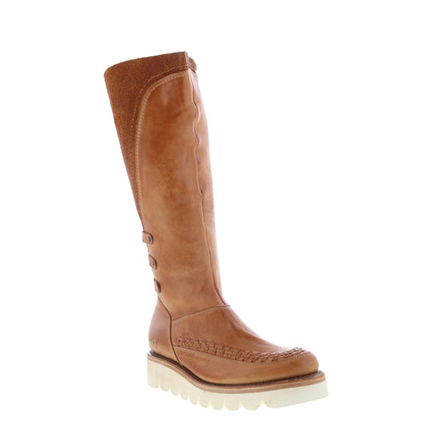 Bed Stu Yoko F393125 Womens Brown Leather Zipper Knee High Boots