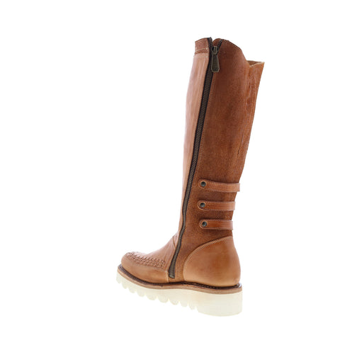 Bed Stu Yoko F393125 Womens Brown Leather Zipper Knee High Boots