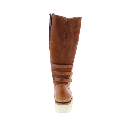Bed Stu Yoko F393125 Womens Brown Leather Zipper Knee High Boots