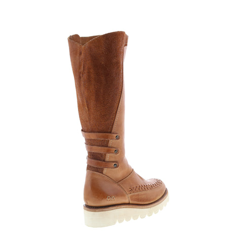 Bed Stu Yoko F393125 Womens Brown Leather Zipper Knee High Boots