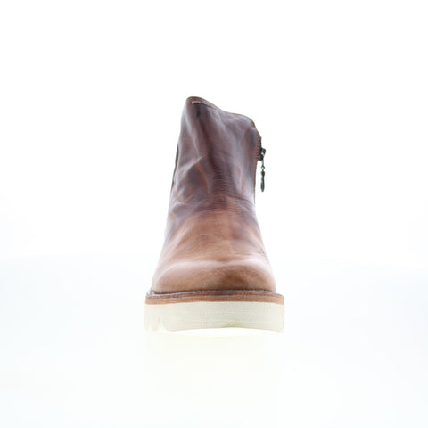 Bed Stu Lydyi F395501 Womens Brown Leather Zipper Ankle & Booties Boots