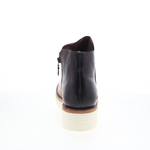 Bed Stu Lydyi F395501 Womens Brown Leather Zipper Ankle & Booties Boots