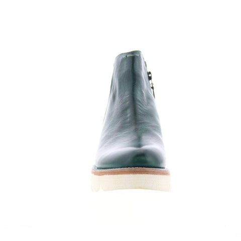 Bed Stu Lydyi F395501 Womens Green Leather Zipper Casual Dress Boots