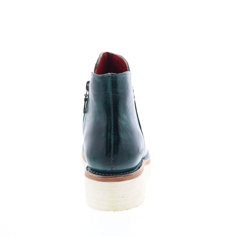 Bed Stu Lydyi F395501 Womens Green Leather Zipper Casual Dress Boots