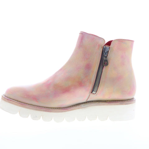 Bed Stu Lydyi F395501 Womens Pink Leather Zipper Casual Dress Boots