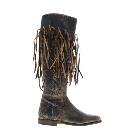 Bed Stu Hoplia F397001 Womens Black Leather Zipper Knee High Boots