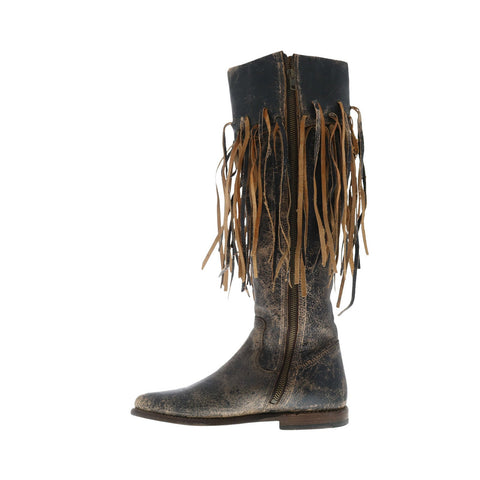 Bed Stu Hoplia F397001 Womens Black Leather Zipper Knee High Boots