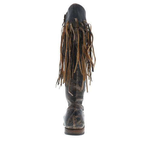 Bed Stu Hoplia F397001 Womens Black Leather Zipper Knee High Boots