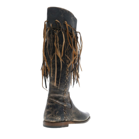 Bed Stu Hoplia F397001 Womens Black Leather Zipper Knee High Boots