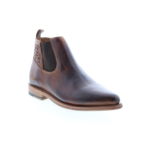 Bed Stu Rove F397005 Womens Brown Leather Slip On Chelsea Boots