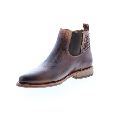 Bed Stu Rove F397005 Womens Brown Leather Slip On Chelsea Boots