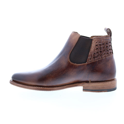 Bed Stu Rove F397005 Womens Brown Leather Slip On Chelsea Boots
