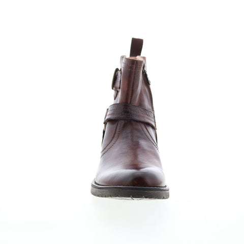 Bed Stu Simon F414036 Mens Brown Leather Zipper Casual Dress Boots