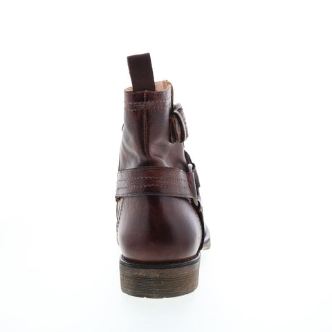 Bed Stu Simon F414036 Mens Brown Leather Zipper Casual Dress Boots