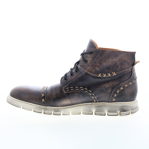 Bed Stu Bowrey II F423002 Mens Brown Leather Lace Up Casual Dress Boots
