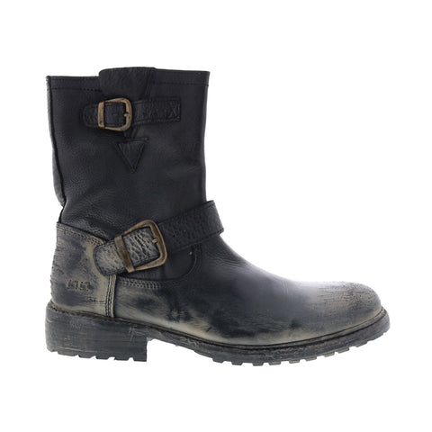 Bed Stu Ashton F460018 Mens Black Leather Hook & Loop Casual Dress Boots