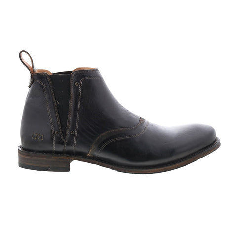 Bed Stu Prato F461506 Mens Black Leather Slip On Chelsea Boots