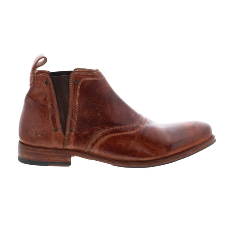 Bed Stu Prato F461506 Mens Brown Leather Slip On Chelsea Boots