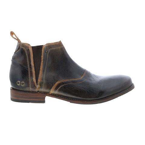 Bed Stu Prato F461506 Mens Gray Leather Slip On Chelsea Boots