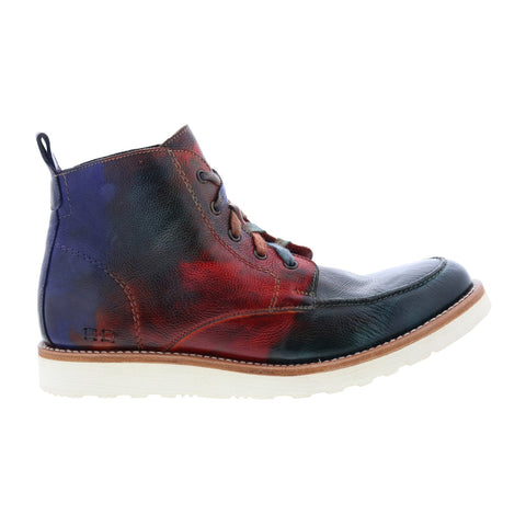 Bed Stu Lincoln F479013 Mens Blue Leather Lace Up Casual Dress Boots
