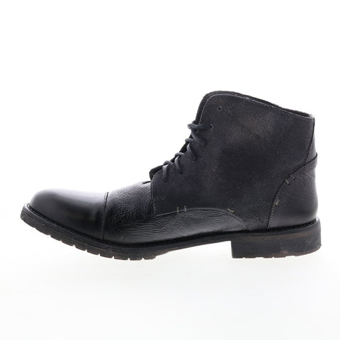 Bed Stu Dreck F496013 Mens Black Leather Lace Up Casual Dress Boots