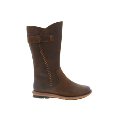 Born Tonic F51926 Womens Brown Leather Zipper Knee High Boots
