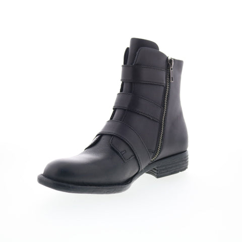 Born Nivine F70803 Womens Black Leather Zipper Ankle & Booties Boots