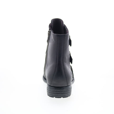 Born Nivine F70803 Womens Black Leather Zipper Ankle & Booties Boots