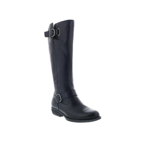 Born Turne F71203 Womens Black Leather Zipper Knee High Boots