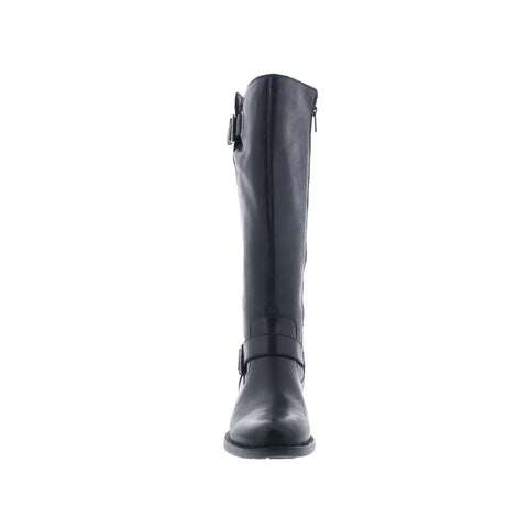 Born Turne F71203 Womens Black Leather Zipper Knee High Boots