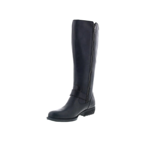 Born Turne F71203 Womens Black Leather Zipper Knee High Boots