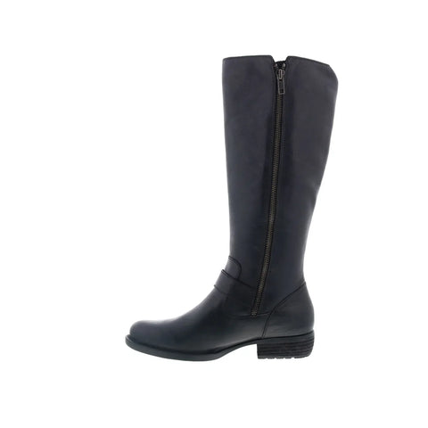 Born Turne F71203 Womens Black Leather Zipper Knee High Boots