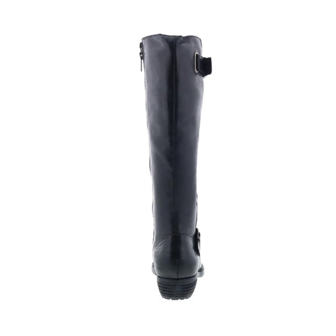Born Turne F71203 Womens Black Leather Zipper Knee High Boots